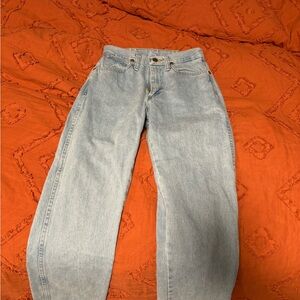 Wrangler light wash cowboy cut jeans size 00/34